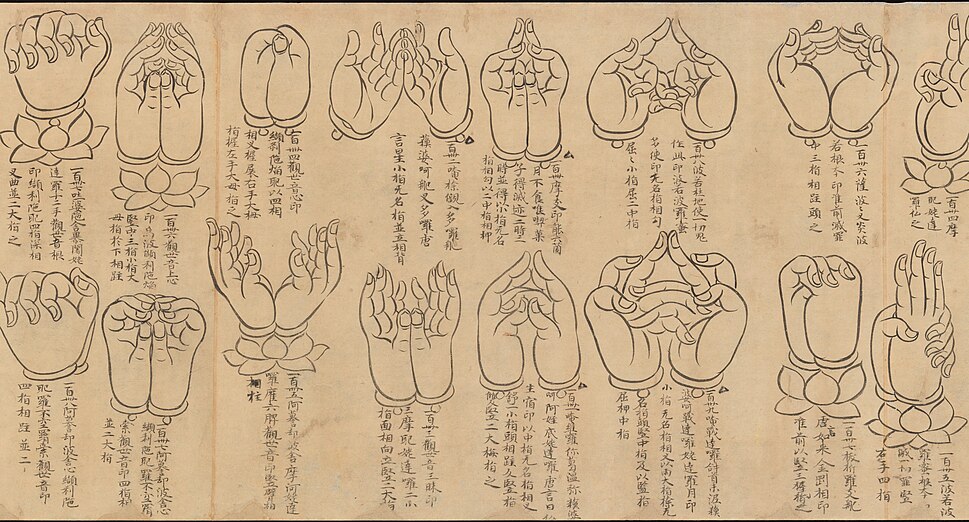 Chinese mudra scroll