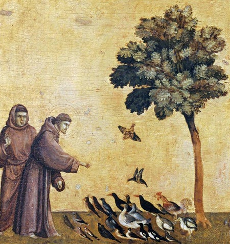 St Francis and creatures painting